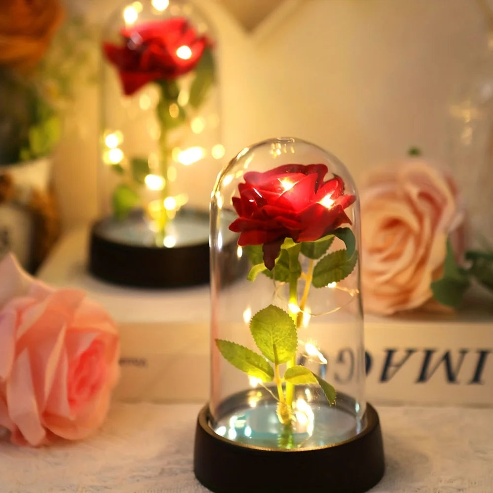 Eternal Rose Flower Luminous Decoration - Mother's Day Gift for Wedding, Home Decor, Girlfriend, Valentine's Day, Birthday