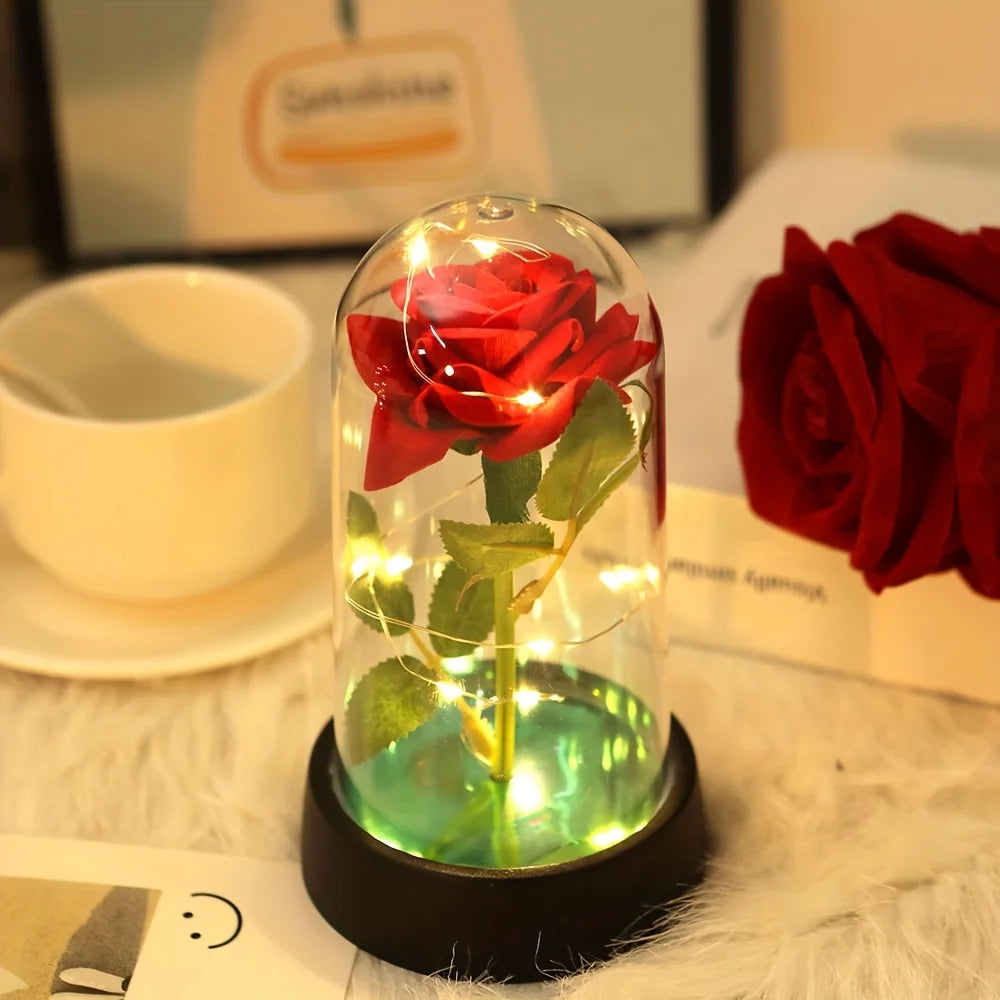 Eternal Rose Flower Luminous Decoration - Mother's Day Gift for Wedding, Home Decor, Girlfriend, Valentine's Day, Birthday